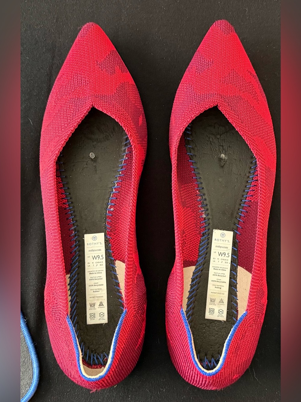 EUC Rothy's Red Camo Points